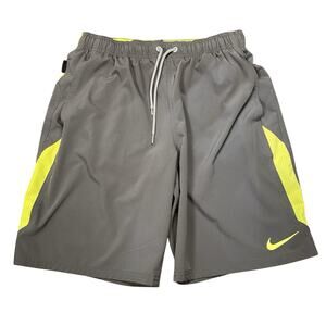 Nike Mens Yellow Grey Swimming Trunks Shorts Size Medium Summer Swim